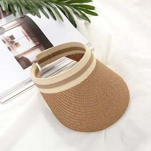 Straw Hats: Solid Color Sun Hat Beach Outing Straw Hat