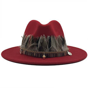 Cowboy Hats: Ladies jazz woolen hat Top hat