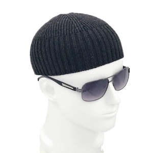 Men’s Short Knit Beanie – Warm Cotton Wool Blend Winter Hat