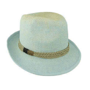 All: Woven Trilby Hat with Braided Suede Band