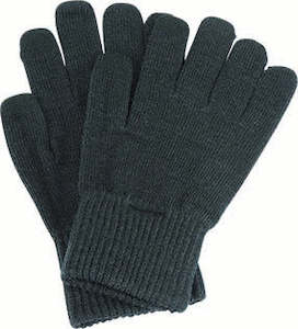 Acrylic Knit Touchscreen Smart Gloves with Ribbed Cuff – Unisex