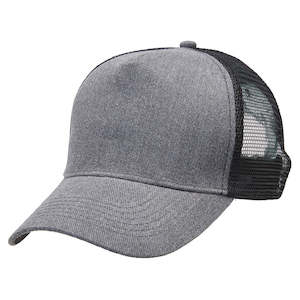 Other: Heathered Mesh Trucker Cap – 5-Panel Design, Heathered Fabric Front, Adjustable Fit