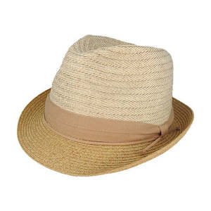 Premium Trilby Hats: Braided Trilby Hat with Cotton and Suede Band – Summer Sun Protection