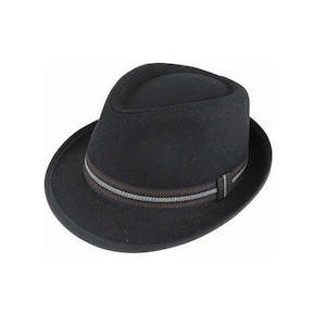 Harold Wool Blend Trilby Hat with Ribbon Band and Printed Lining – Avenel