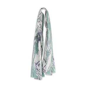 Premium Scarves: Crewe Marble Pattern Wide Dacron Scarf