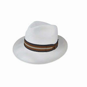Premium Panama Hats: Jackman Teddy King Cuenca Panama Hat – Handwoven Toquilla Straw, 6cm Brim, Stripe Band