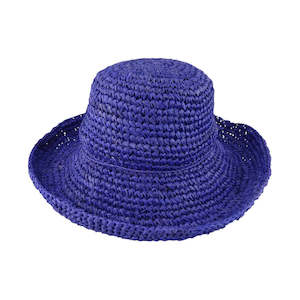 Women's Crochet Raffia Breton Hat – Natural Fiber Sun Hat