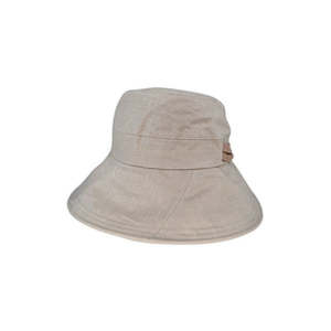 Kallista Women’s Hemp Sun Hat with Contrast Tie and Wide Brim – UPF50+ Protection