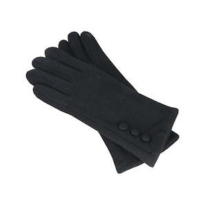 Vermont – Women's Stretch Polyester Touchscreen Gloves with Button Trim