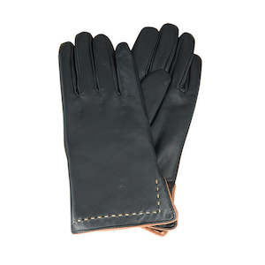 Idaho Sheepskin Leather Gloves – Contrast Stitch Trim, Winter Insulated