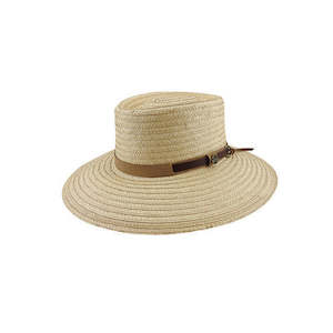 Braided Palm Straw Aussie Hat with Suede Trim and Tails – Frew by Avenel