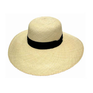 Brisa Weave Toquilla Straw Capeline Hat with Petersham Band – Handwoven in Ecuador