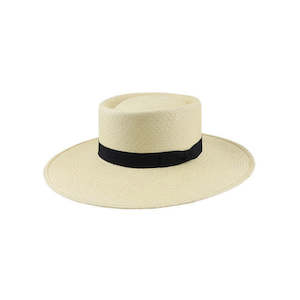 Liverpool Ecuadorian Cuenca Planter Hat – Handwoven Toquilla Straw with Black Band