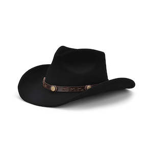 Premium Felt Hats: Dallas Australian Wool Felt Shapeable Outback Hat with Leather Band