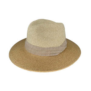 Premium Safari Hats: Essex Two-Tone Braided Safari Hat with Linen Pleat Band – UPF 50+ Protection