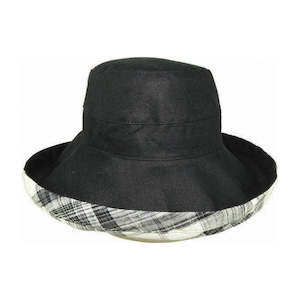 Premium Breton Hats: Breton Hat – 100% Hemp with Check Underside