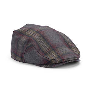 Roman – Wool Blend Flat Cap with Classic Check Pattern