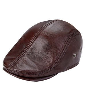 Urban Bestsellers: Genuine Leather Earflap Cap – Men’s Cowhide Winter Beret