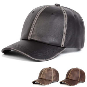 Bradley Retro Leather Baseball Cap - Timeless Vegan Leather Cap With Classic Silhouette