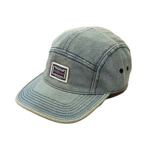 Baseball Caps: Madison 5 Panels Denim Baseball Cap - Classic Denim Look With Flat Visor For Casual Style