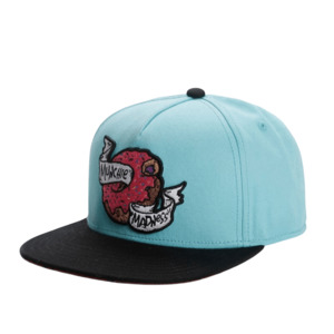 Snapback Caps: Munchie Madness Blue Snapback Cap - Casual Blue Snapback For Relaxed Weekend Looks