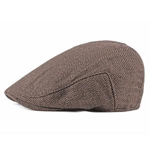 Flat Caps: Asis Herringbone Cotton Flat Cap - Timeless Texture For Casual Looks And Modern Style