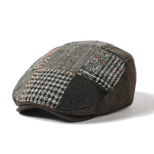 Flat Caps: Lancashire Patchwork Flat Cap - Cotton Patchwork Pattern Cap For Classic Timeless Style