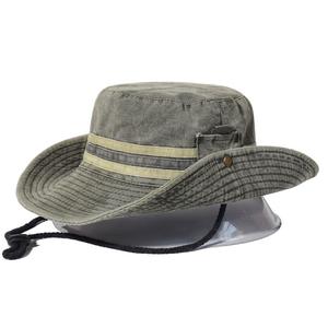 Bucket Hats: Catfish Wide Brimmed Bucket Hat - Classic Cotton Hat With Wide Brim For Sun Protection