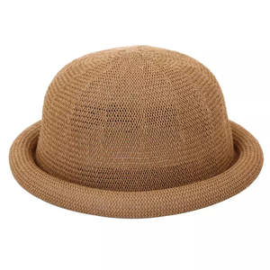 Bowler Hats: Florence Rolled Up Brim Bowler Hat Cotton City Style All Day Comfort