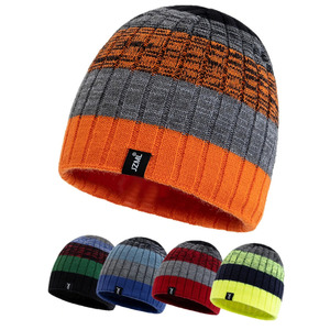 JZML Winter Knitted Striped Beanie - Urban Caps