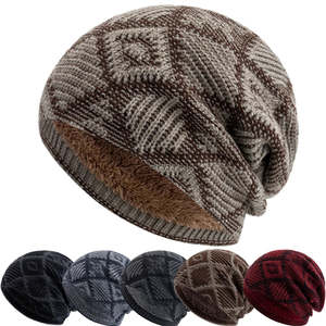 Beanies: Kearney Winter Rhombuses Fur Knitted Beanie - Urban Caps