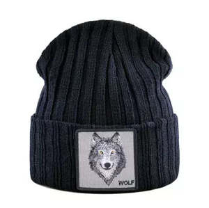 Wolf Knitted Beanie Soft Acrylic For All-Day Warmth - Urban Caps