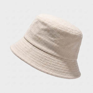 Corduroy Bucket Hat Clean Modern Minimalist Style Accessory - Urban Caps