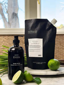 Surmanti: Surmanti Hand Wash - Persian Lime & Lemongrass - 1 Ltr Refill - Natural Kitchen