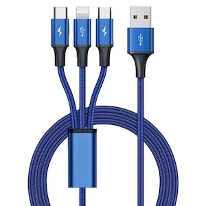 Extreme 3in1 Charging Cable Blue
