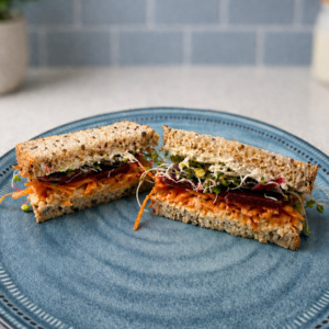 All: Hummus + beetroot sandwich