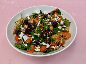 Winter root vegetable + feta salad