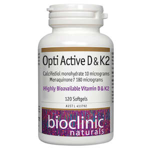 Bioclinic Naturals: Bioclinic Naturals Opti Active D & K2 60 Softgels
