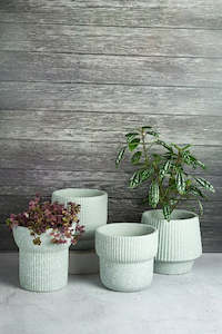 Plant Pot: Elm Concrete Planter - Light Green 13.5cm