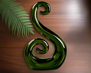 Ceramic Koru Figure 8 Green - 30CM