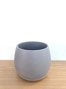 Addie Round Ceramic Planter 12.5CM - Light Grey