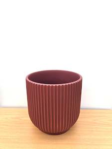 Maya Ribbed Ceramic Pot 14CM - Pinot