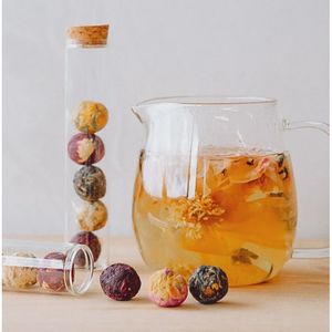 Food Supplements: Better Tea Co - Blooming Tea Balls In Glass Tube
