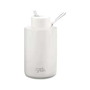 Sustainable Living: Frank Green 68OZ (2L) Ceramic Reusable Bottle w Straw Lid - Cloud