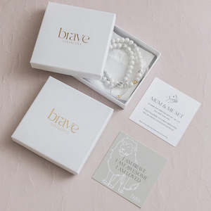 Gifts: Brave Collective Mum & Me Bracelet Set - Love (Rose Quartz)