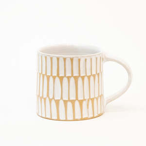 Kitchen: White Stoneware Mug