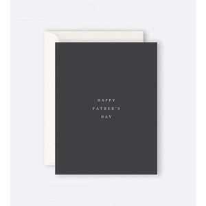 Cards: Father Rabbit Stationery - Black Happy Fathers Day Card