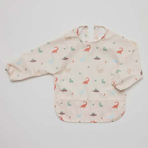 Wash Cloths Towels Bibs: Over The Dandelions Longsleeved Waterproof Bib -  Dinosaur