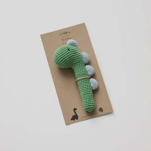 Baby Essentials: Over The Dandelions Crochet Rattle - Dinosaur