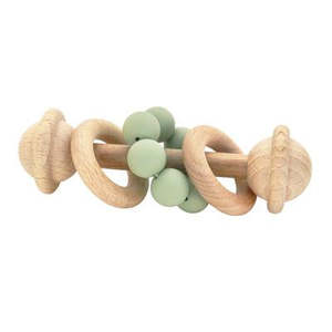 OB Designs Organic Beechwood & Silicone Rattle